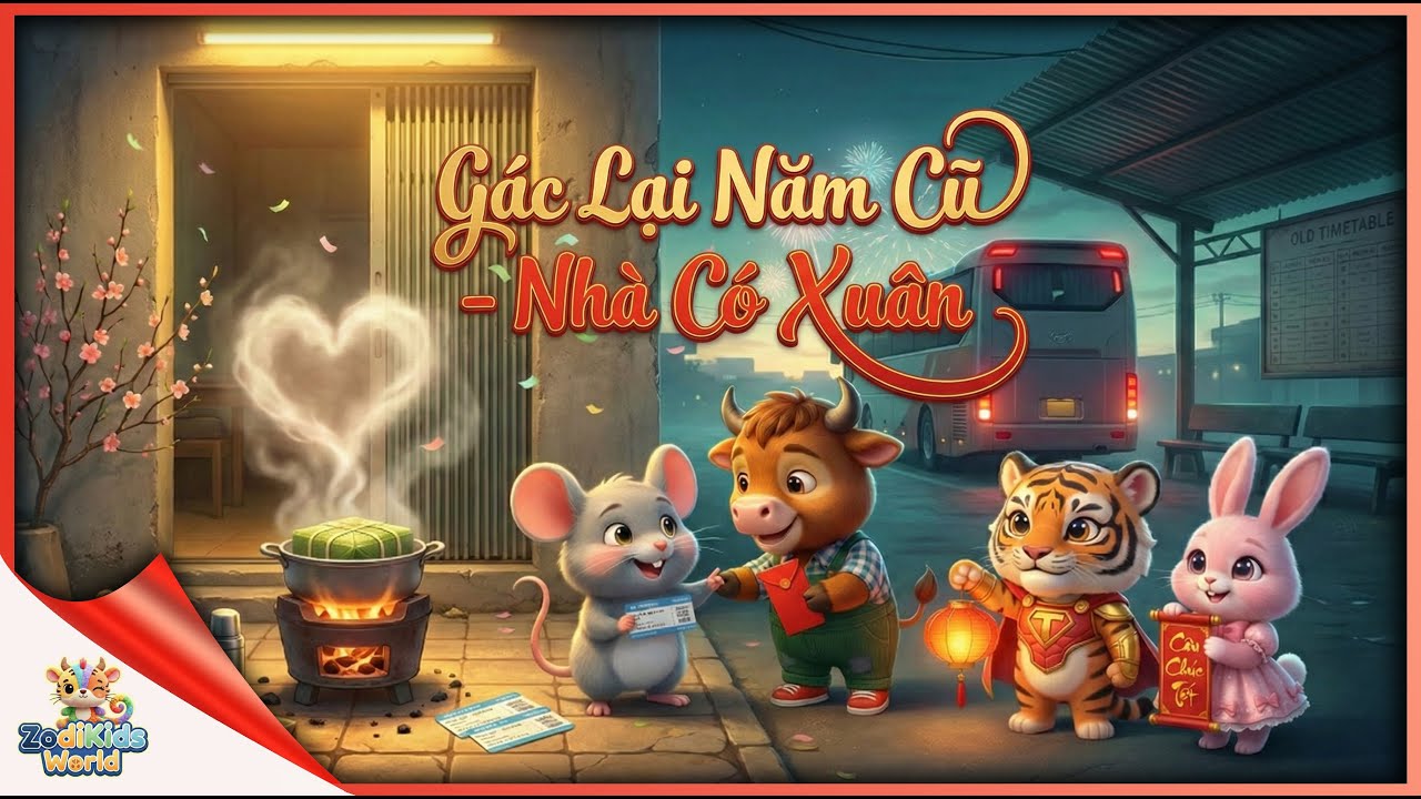 GÁC LẠI NĂM CŨ – NHÀ CÓ XUÂN | Nhạc Xuân Thiếu Nhi Cực Hay | Zodikids