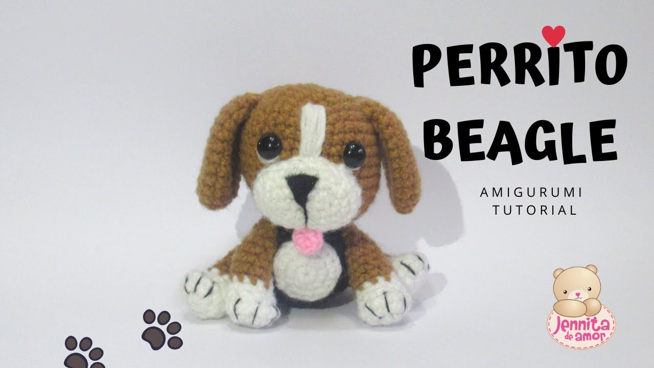 PERRITO BEAGLE Amigurumi Tutorial paso a paso (Patrón en Descripción) | Crochet
