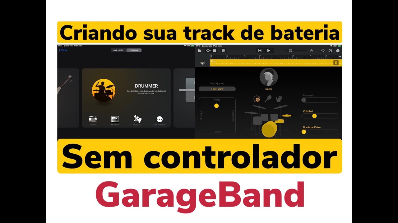 Criando sua track de BATERIA 🥁 , sem controlador no GarageBand!