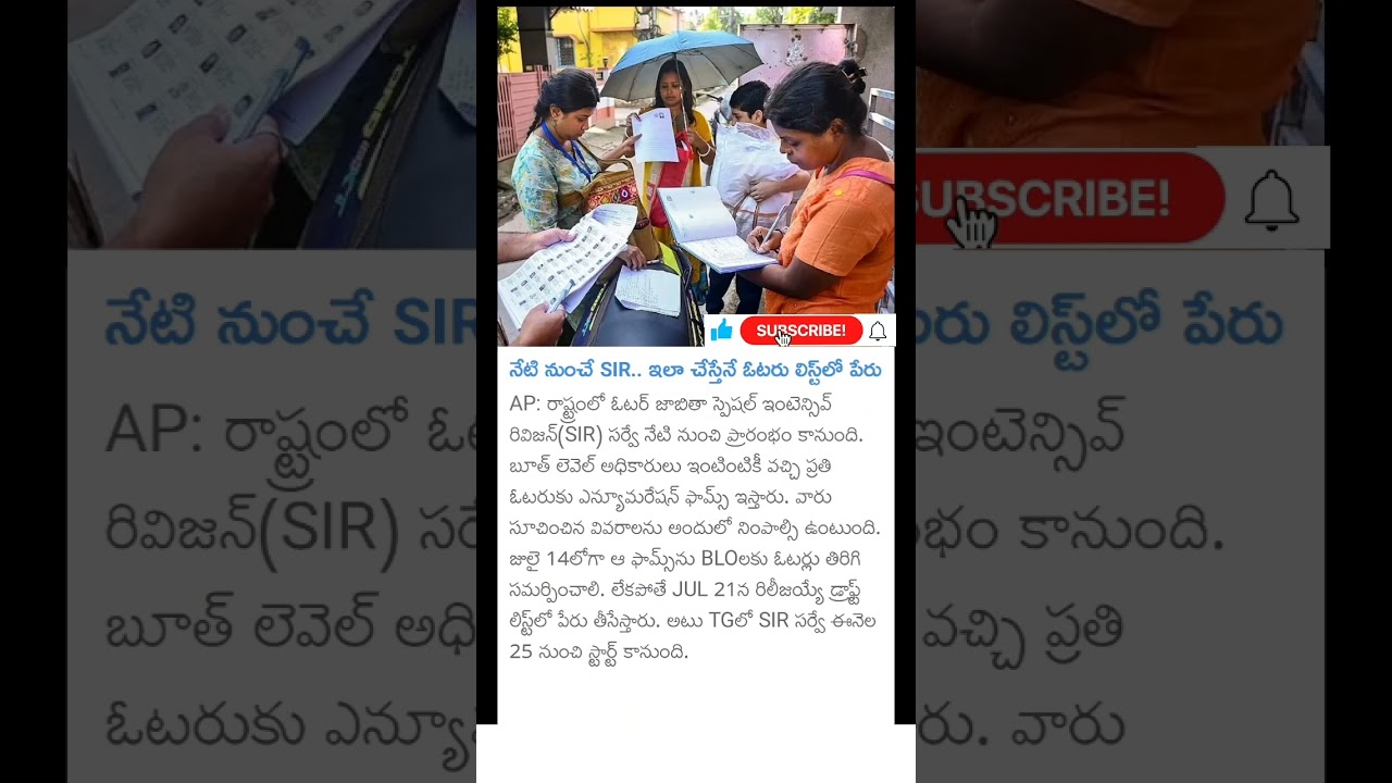 SIR survey starts in AP