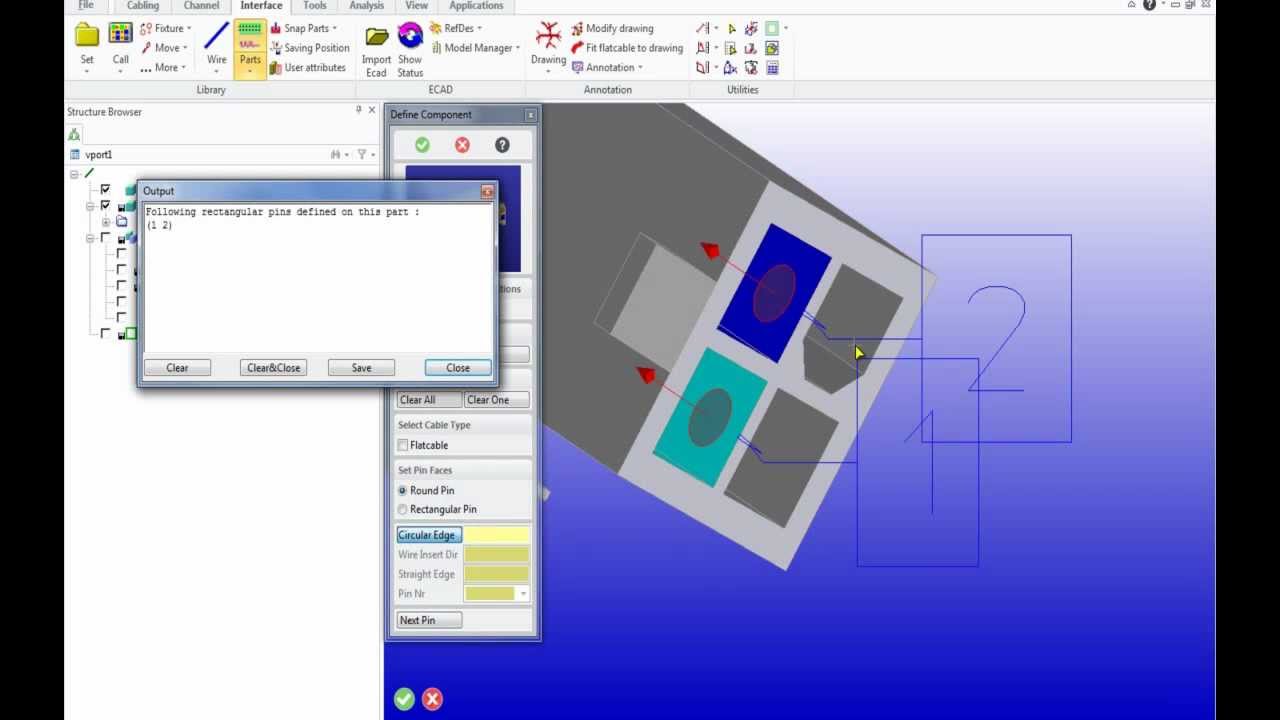 Creo E/D Cabling: Pin assignment and Snap-in parts
