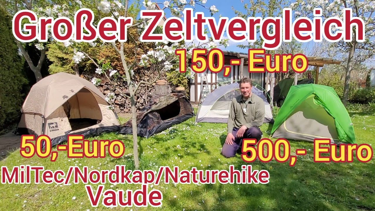 Großer Zeltvergleich für Fahrrad Touren