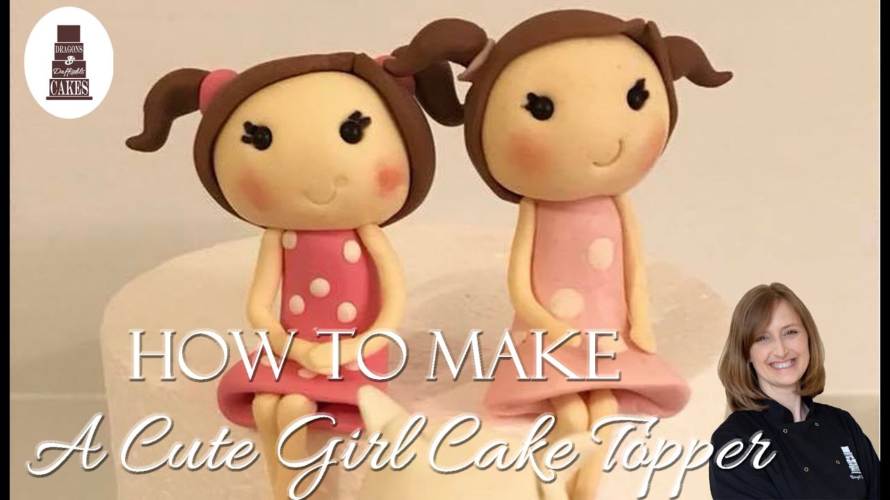 How to make a Cute Girl Cake Topper