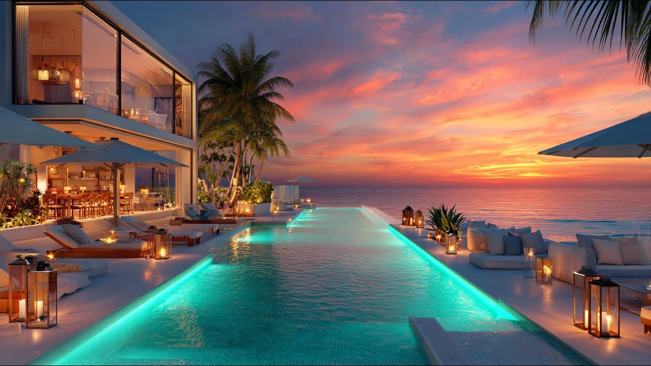 Sunset Chillout Lounge Music | Luxury Golden Hour Resort Ambient Soundscape for Relaxation and Focus