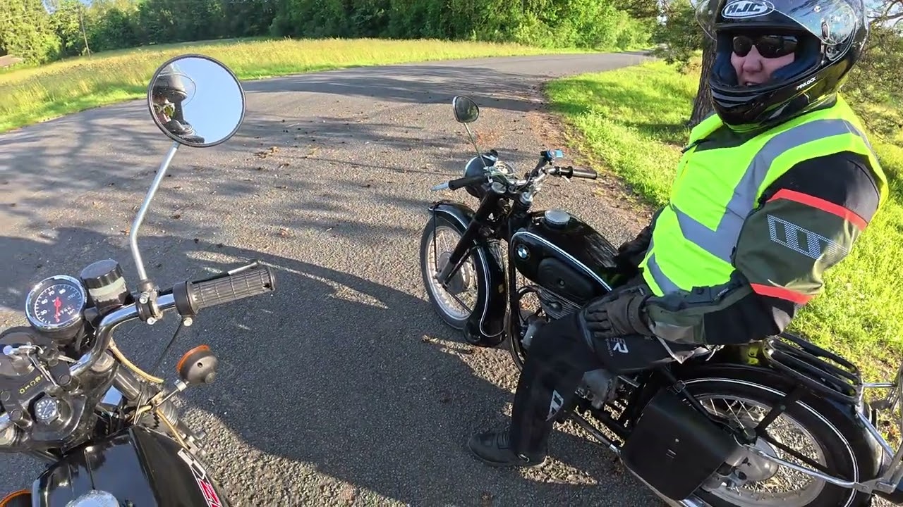 Bmw R25/3 1954 & MZ 250 1984, õhtune tiir