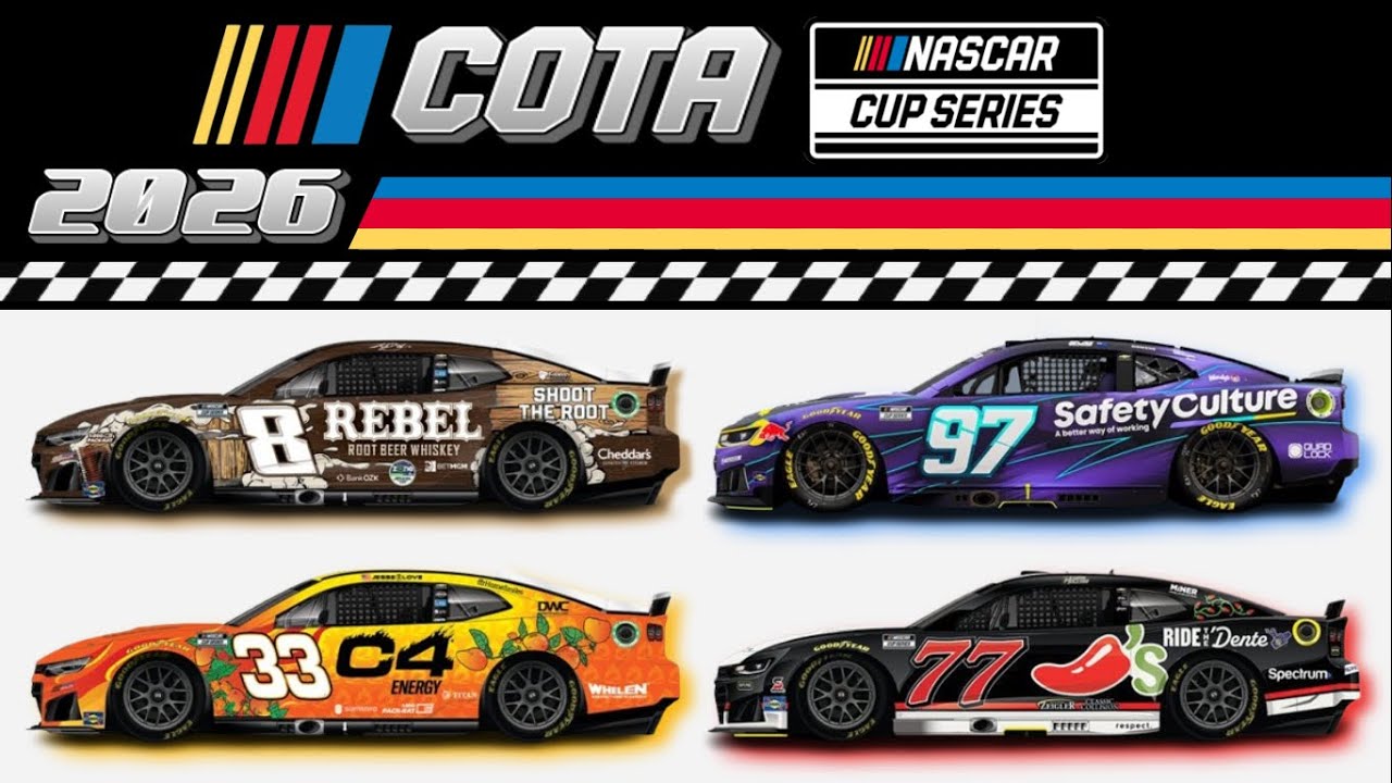 2026 NASCAR Cup Series Paint Scheme Preview for COTA