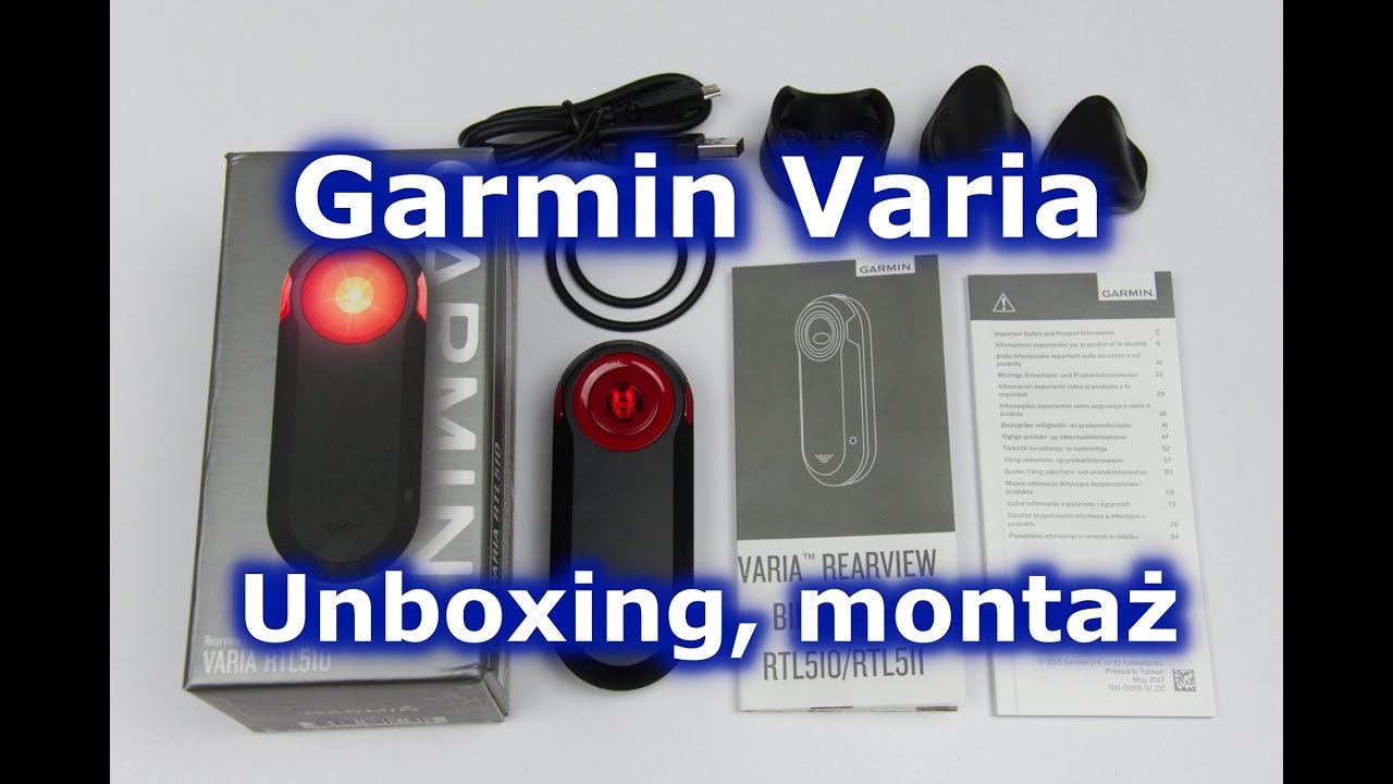 Radar Garmin Varia RTL 510 - unboxing, parowanie, montaż