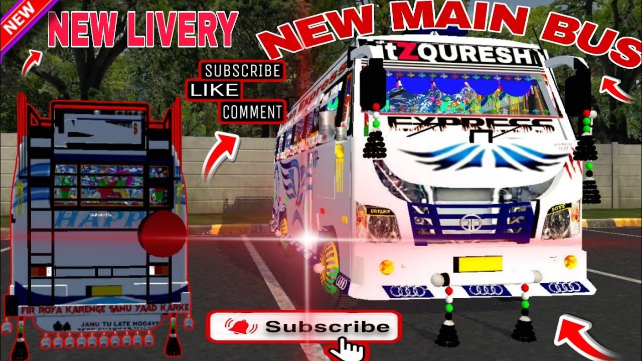 New Tata Mine Bus Mod 🎁 Release Livery Jammu Bus simulator Indonesia 🚛✅