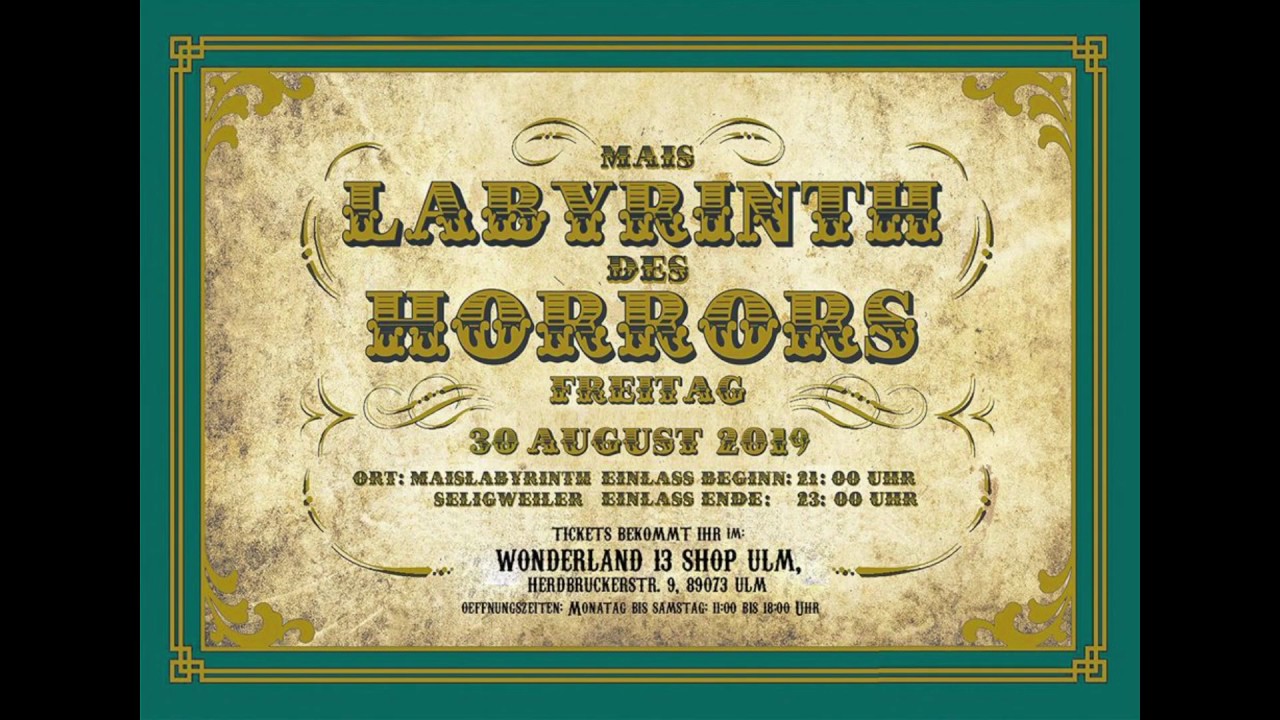 Mais Labyrinth des Horrors am 30.08.2019