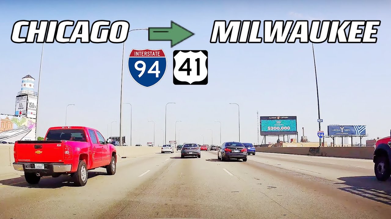 Chicago IL to Milwaukee WI / interstate 94 /U.S. Route 41 (US 41) / A Complete Real time Road Trip