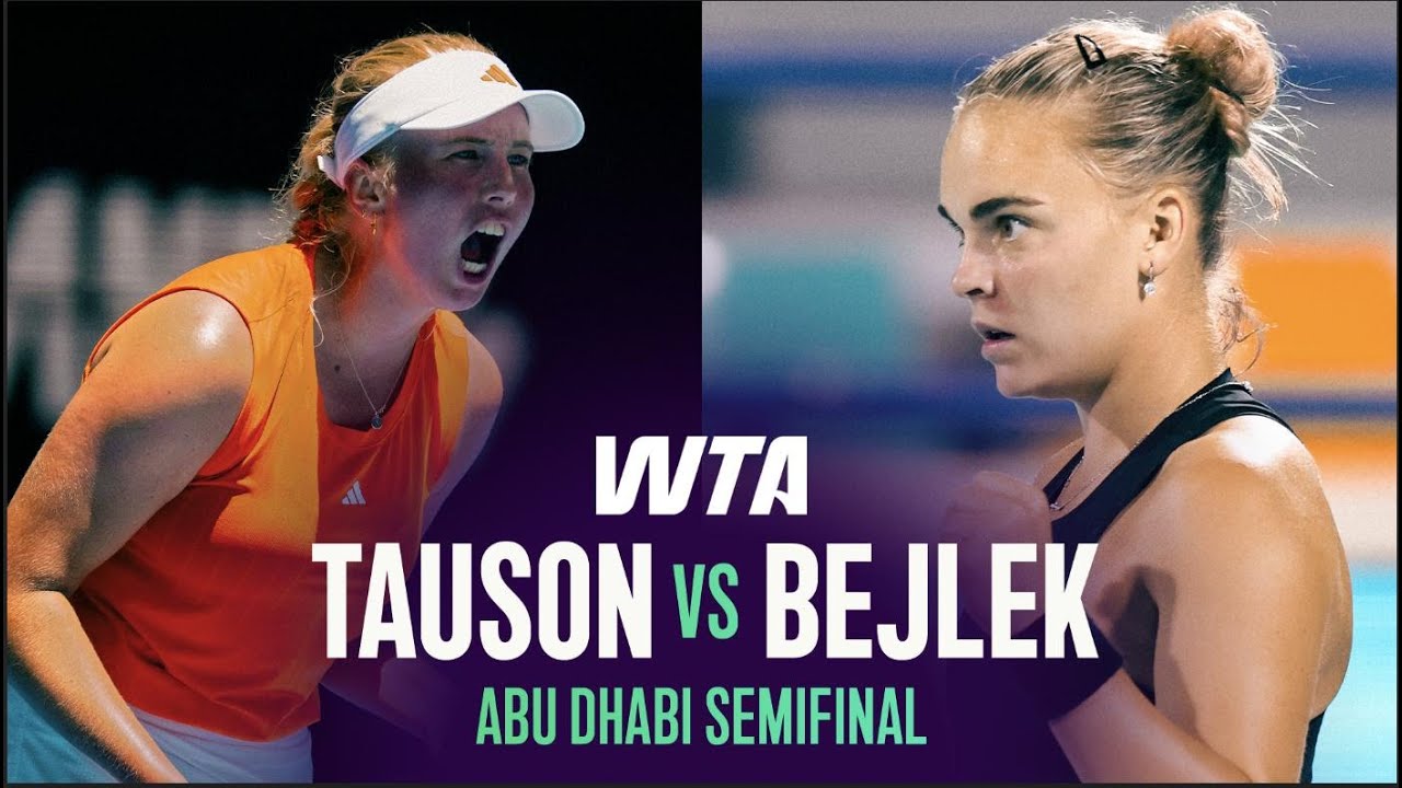 Sara Bejlek vs. Clara Tauson | 2026 Abu Dhabi Semifinal | WTA Match Highlights
