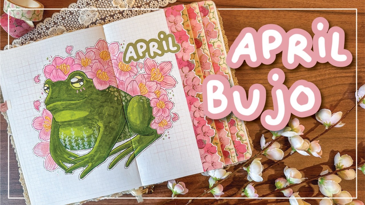 Cherry Blossom Bullet Journal Theme | APRIL 2025 PLAN WITH ME