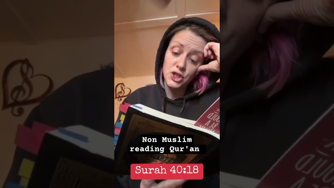 Non Muslim reads Qur'an, Surah 40:18 #quran #islam #muslimshorts