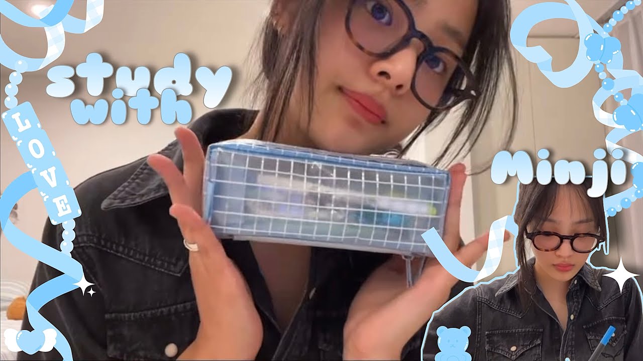 Study with Minji ♡ | 1 hour zoom video, with music
