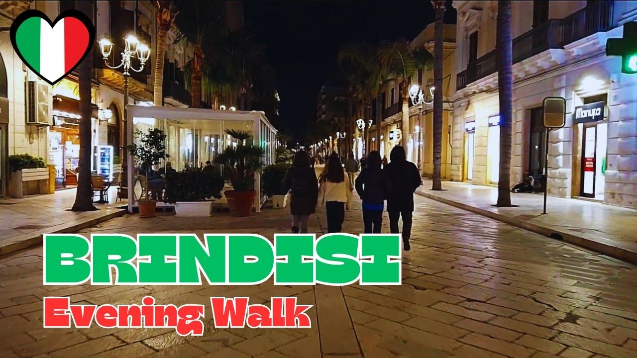 Brindisi Italy Evening Walk 🇮🇹 | Quiet City Center Walk