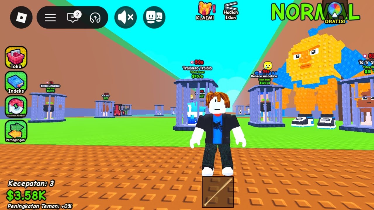 Aku Kabur Dari Para Penjaga Raksasa Untuk Menyelamatkan Brainrots || ROBLOX