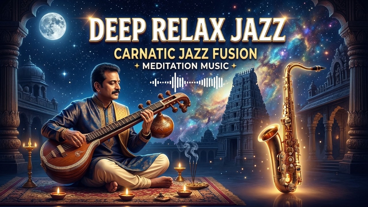 Peaceful Carnatic Jazz Instrumental 🌙 Smooth Indian Fusion Relax Music! #3