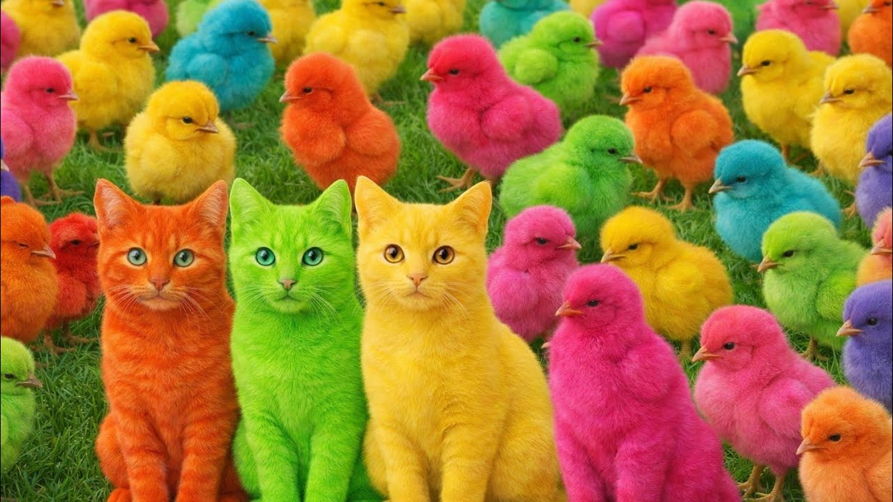 Tangkap Ayam Lucu, ayam warna warni, ayam rainbow, kelinci lucu, bebek lucu, ikan koi, Hewan Lucu