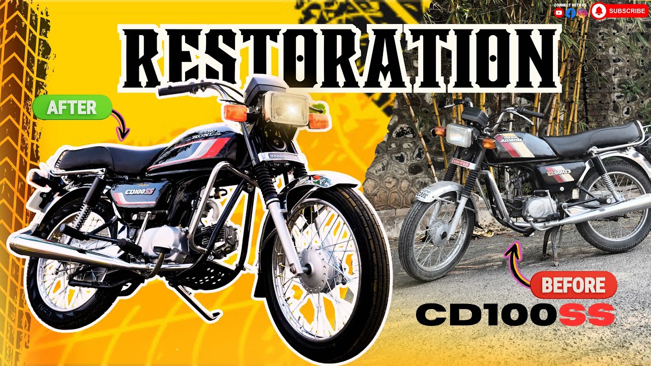 Epic 1995 Hero Honda CD100 SS Restoration | From Rust to Roadworthy |  @Clutch&Gear - The 2 Wheeler Destination @Hero MotoCorp