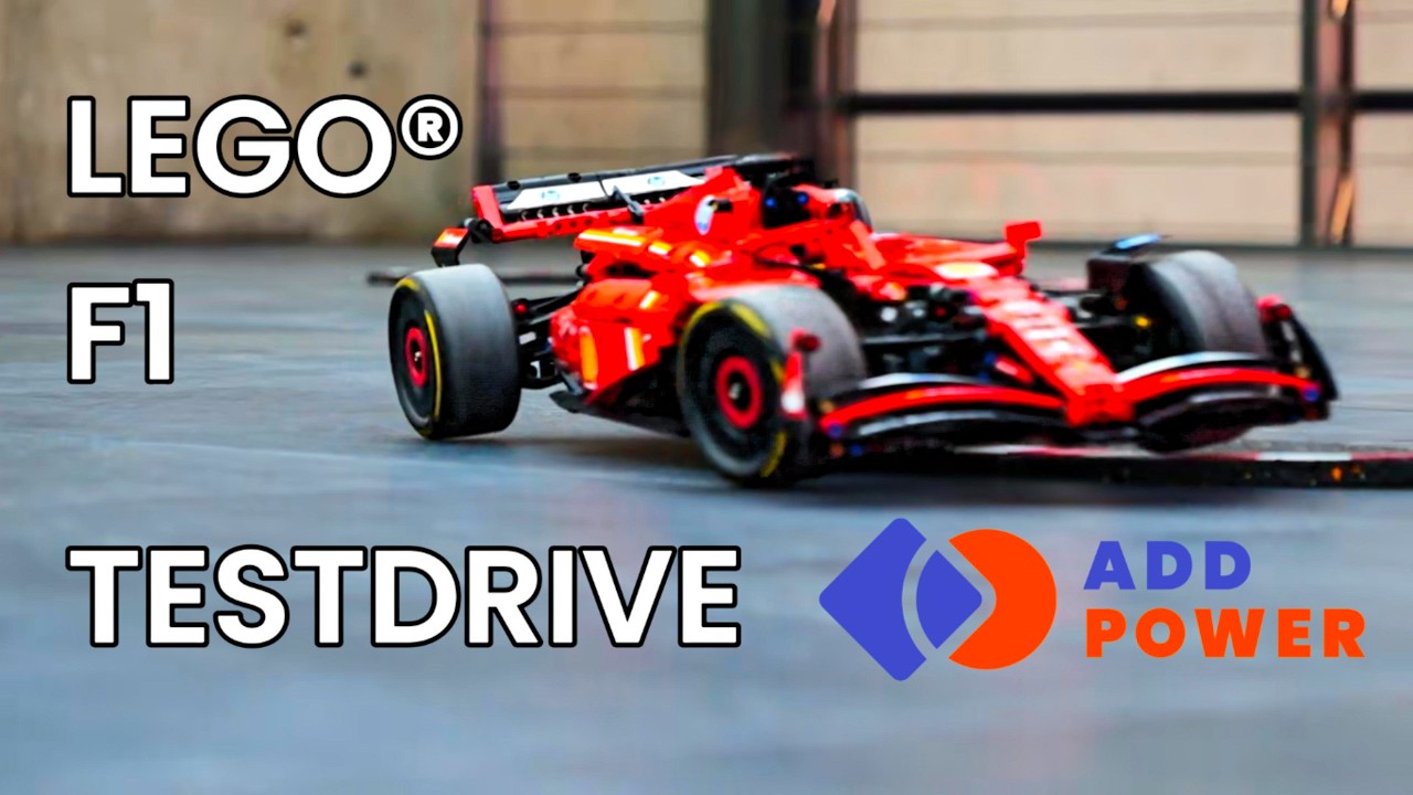 Testdrive of AddPower-modified LEGO® Ferrari SF-24 F1 as teaser for upcoming McLaren MCL39 F1® 42228