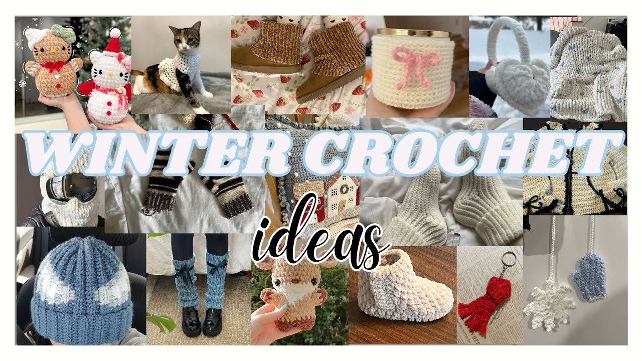 50+ Winter crochet ideas  ⋆⁺₊❅. ❄️‧₊˚₊˚🦌⊹ *save this for later* the ULTIMATE winter crochet guide