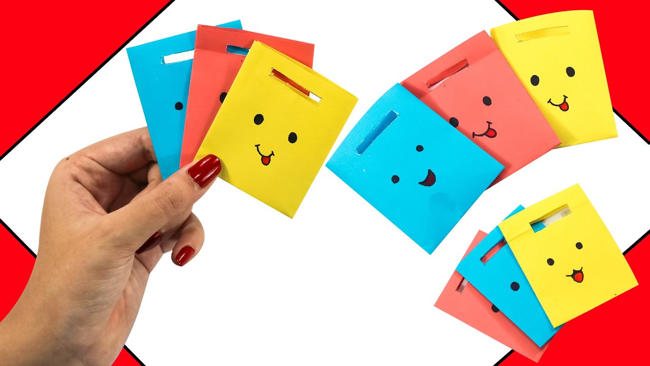 Paper Bag Making At Home || How To Make Shopping Bag With Paper || Origami Gift Bags || School Hacks