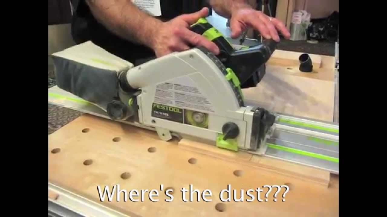 A demo of the Festool TSC-55 dust-free cordless track saw