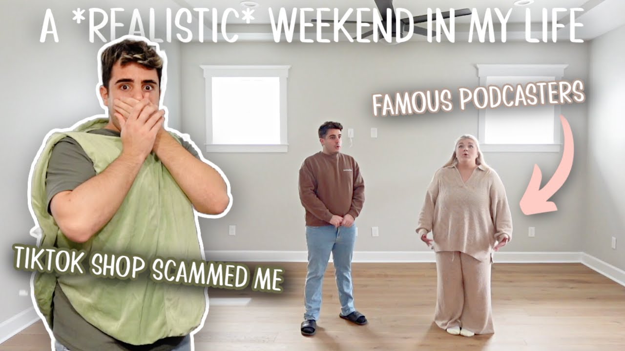 A REALISTIC WEEKEND IN MY LIFE *filming my podcast, tiktok shop haul, date night & more*