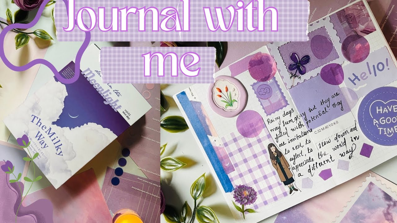 Satisfying purple journaling |ASMR journaling Aesthetic journaling | journaling #asmr