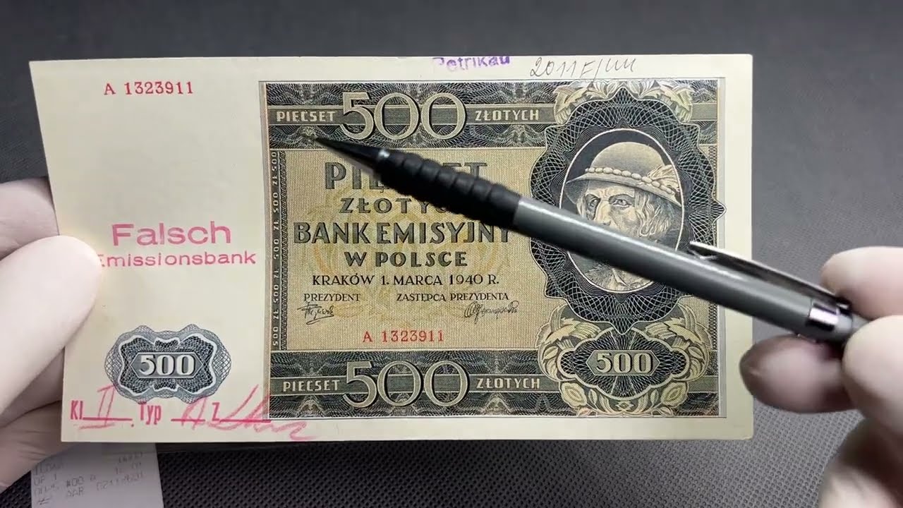 500 złotych 1940 - fałszerstwo londyńskie 1-