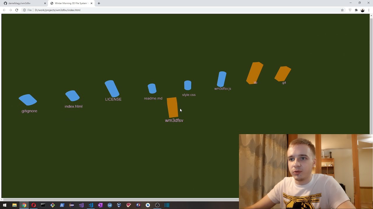 File System Visualizer in javascript with threejs