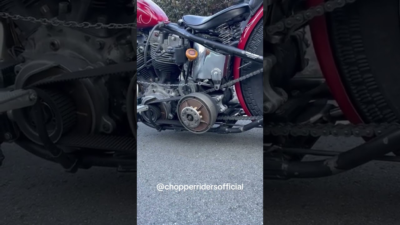 old harley devidson chopper started engine cool sound #chopperstyle #chopper #choppermotorcycle