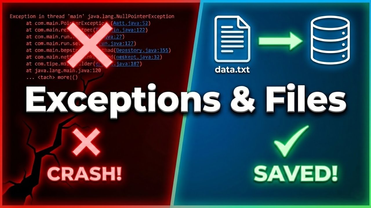 Java Exception Handling & File I/O Tutorial | Read/Write CSV Files (Student Management System)