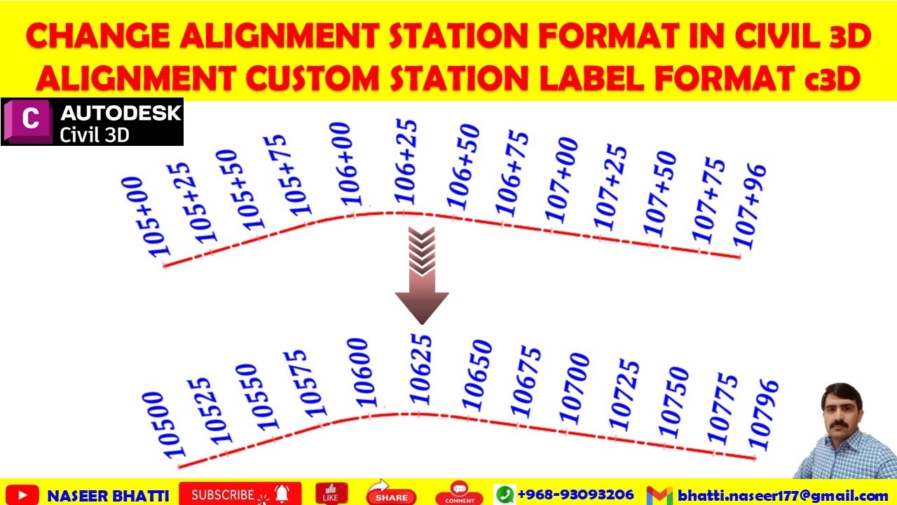 Change Alignment Station Format in Civil 3d | Alignment Custom Station Label Format in civil 3d