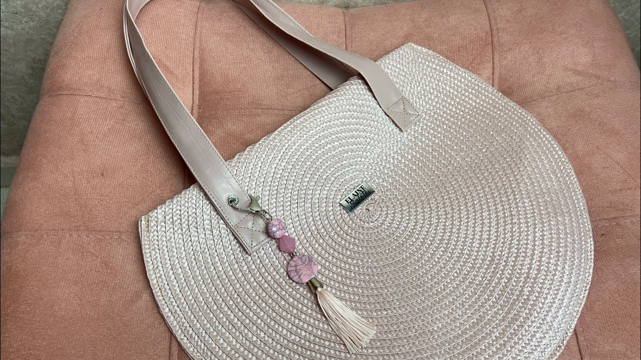 Bolsa de praia feita com sousplat -Super Fácil