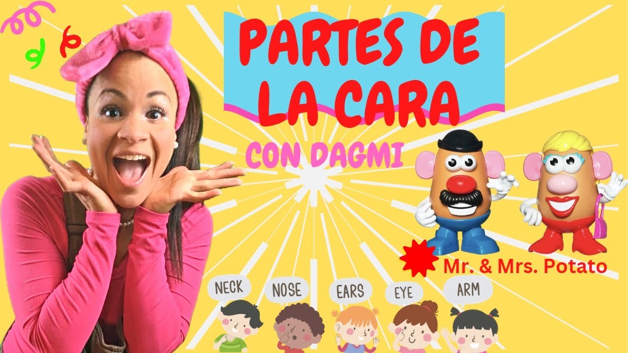 Partes de la cara para niños I Primeras palabras I En la cara tengo I Potato head I Vocabulario