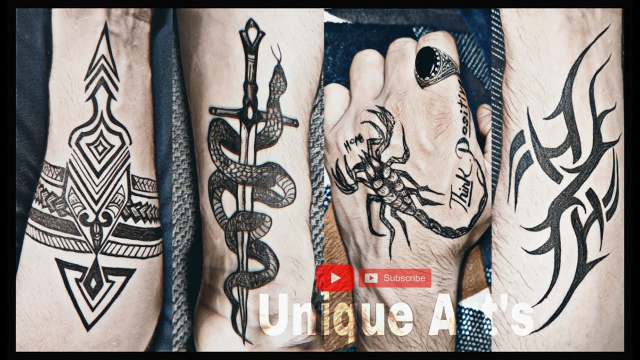 New Four Amazing 🤩 temporary tattoos designs for you 🤗