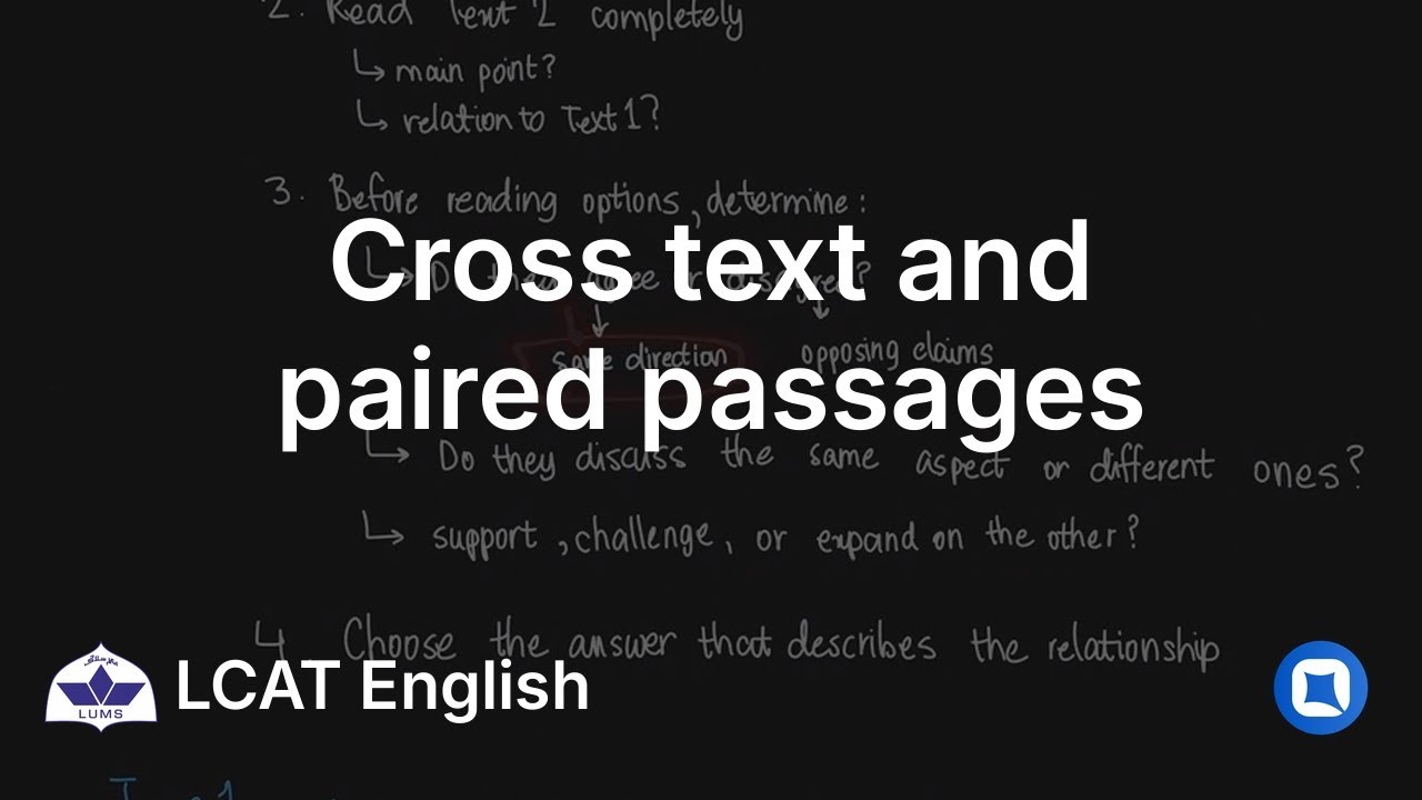 LUMS LCAT English | Cross-text and paired passages | Qallam