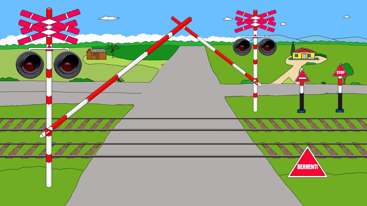 PALANG PINTU KERETA API SEGITIGA BERHENTI