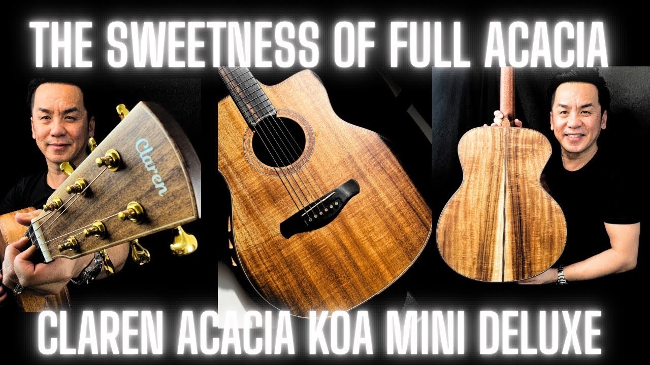 ACACIA KOA - CLAREN MINI DELUXE FULL SOLID WOOD GUITAR @clarenguitars3340 