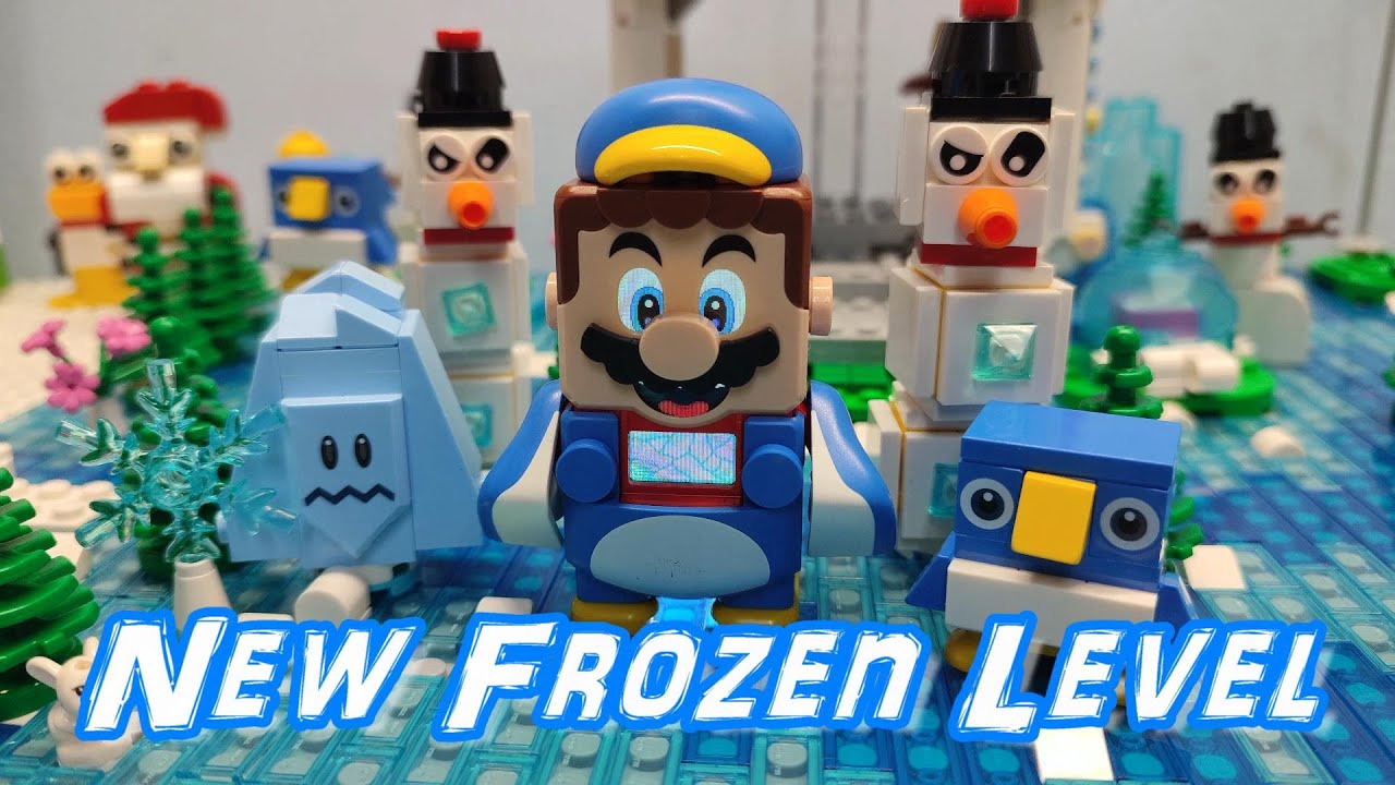 Mario Luigi and Peach new Frozen Level MOC! Mario Save Santa!