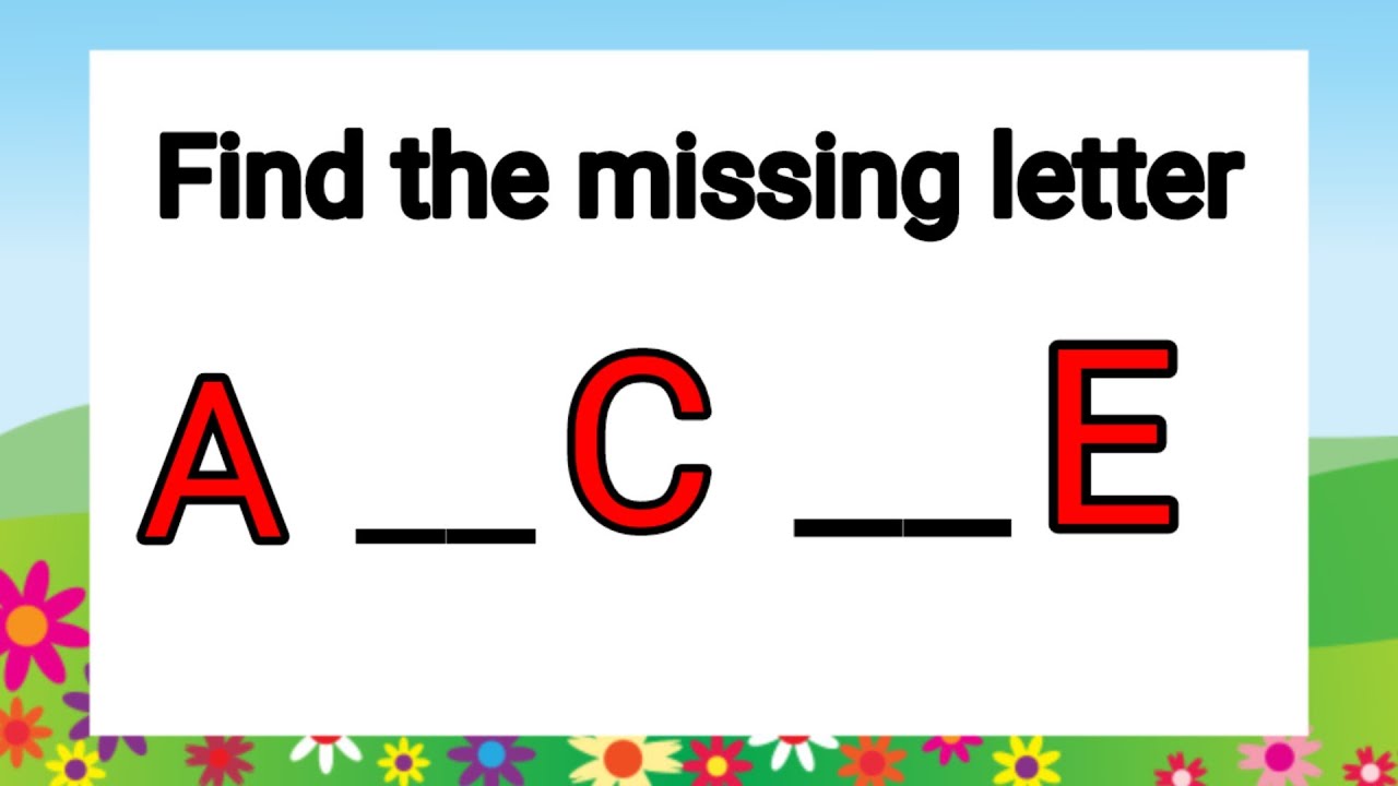 Alphabet Exercise | Find the missing letter (A to Z)