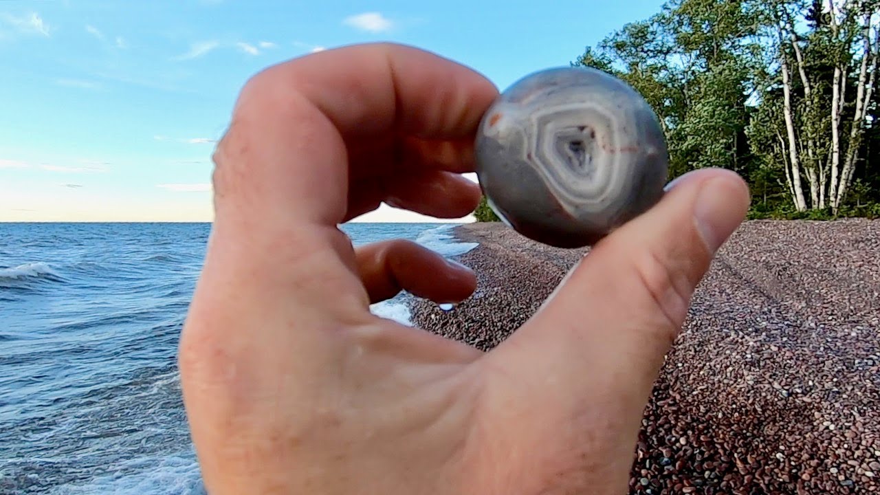 Gratiot River Park Rock Hunt in the Keweenaw Peninsula