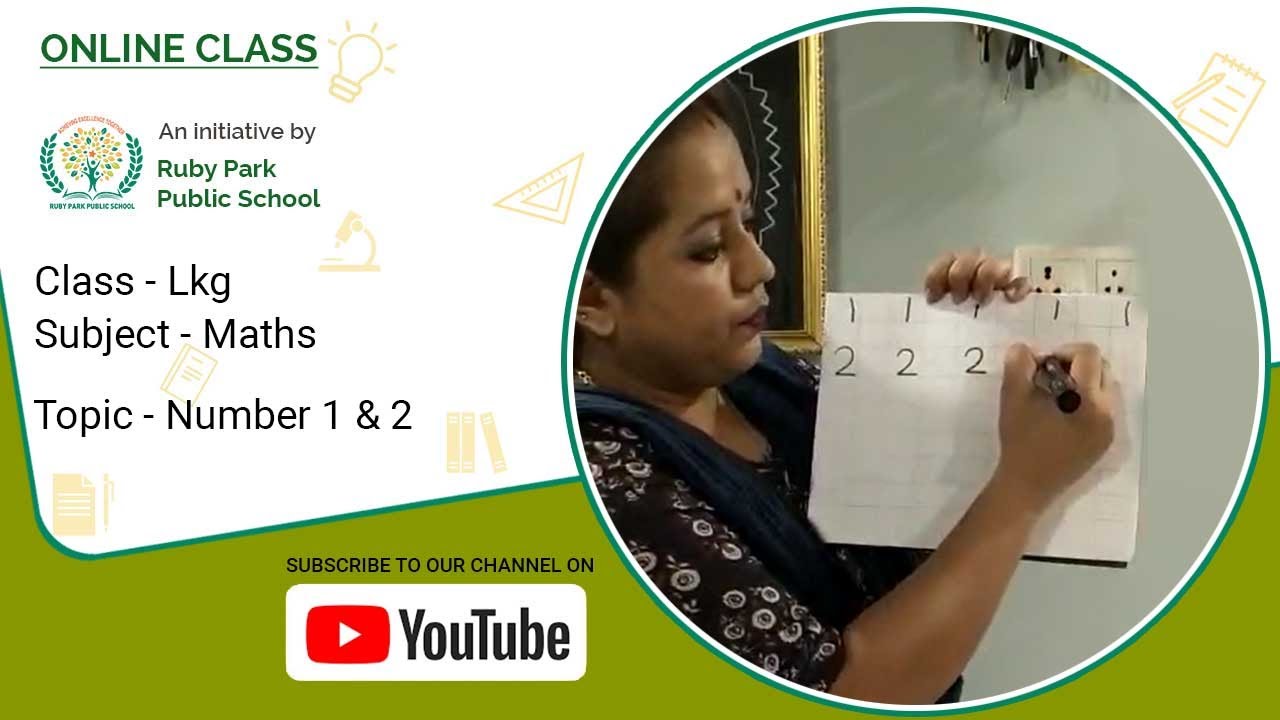 Learn & Count The Number 1 and 2 | Mathematics for LKG Students | Ruby Park Public School