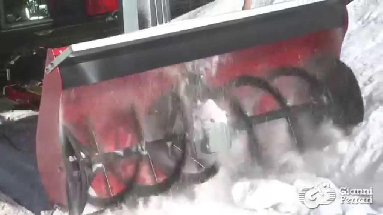 Gianni Ferrari Turbo Cruiser doing snow removal with snow thrower