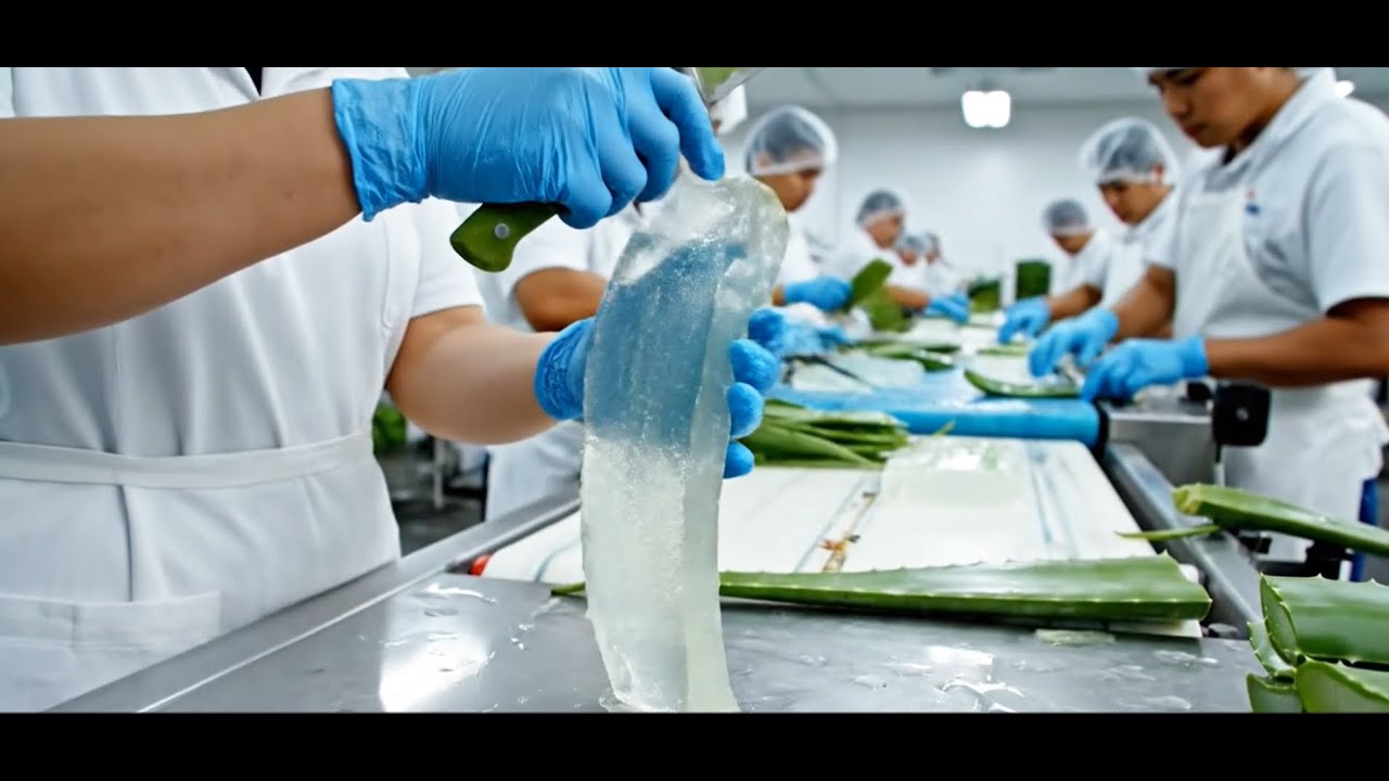 INSANE Aloe Vera Gel Factory – How 50 Million Plants Become Pure Gel in 72 Hours! (Seed to Bottle)