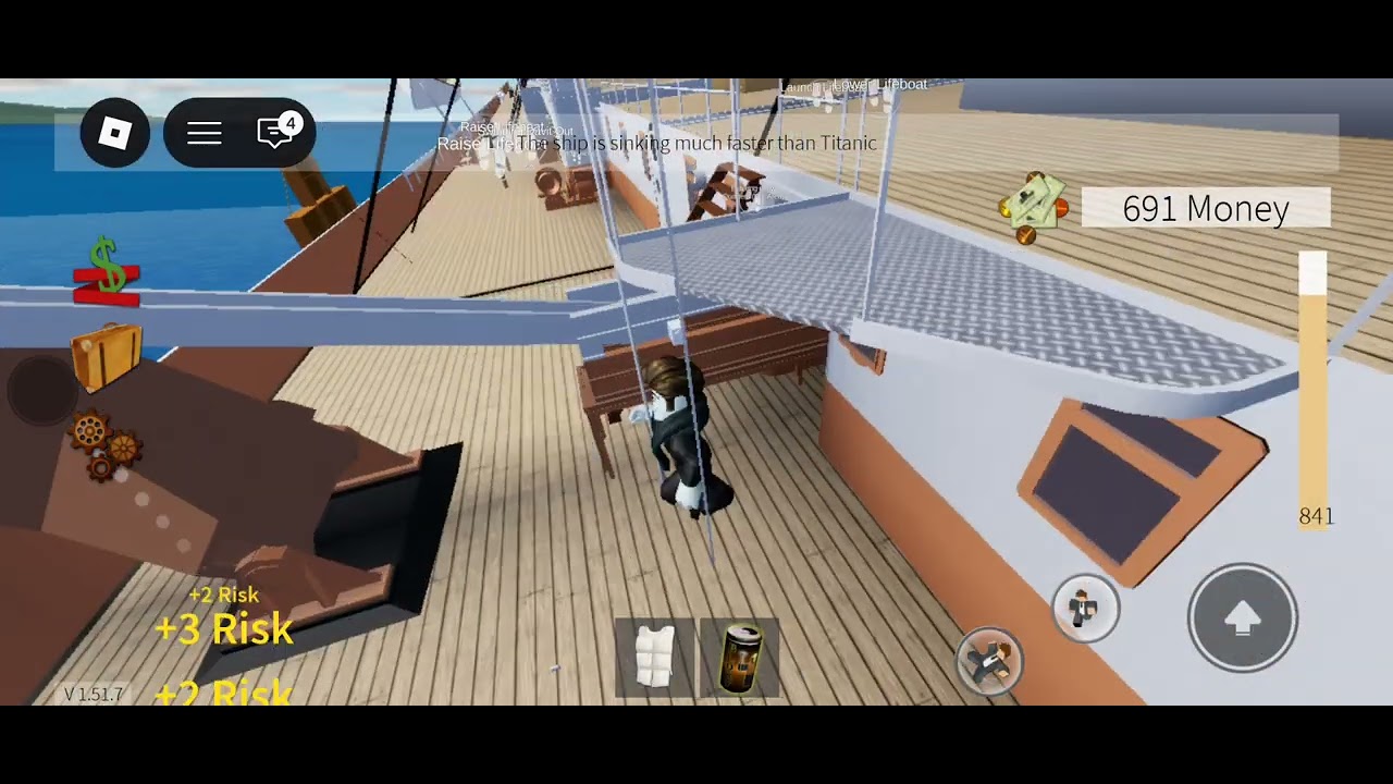 Game name: sinking ship : roblox britannic