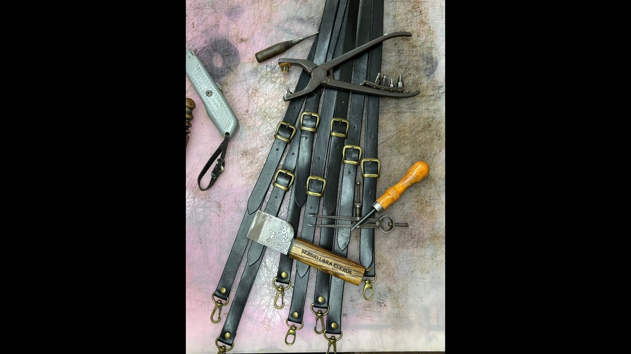 COMO HACER UNA SERIE DE CORREAS PARA CARTERAS#tutorial #bolsosdecuero #artesaniasencuero #cuero