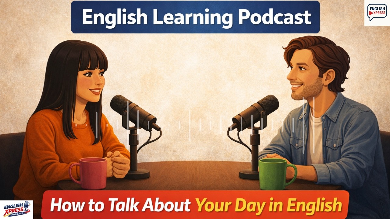 How to Talk About Your Day in English | Daily Routine Conversation #englishpodcast #learnenglish