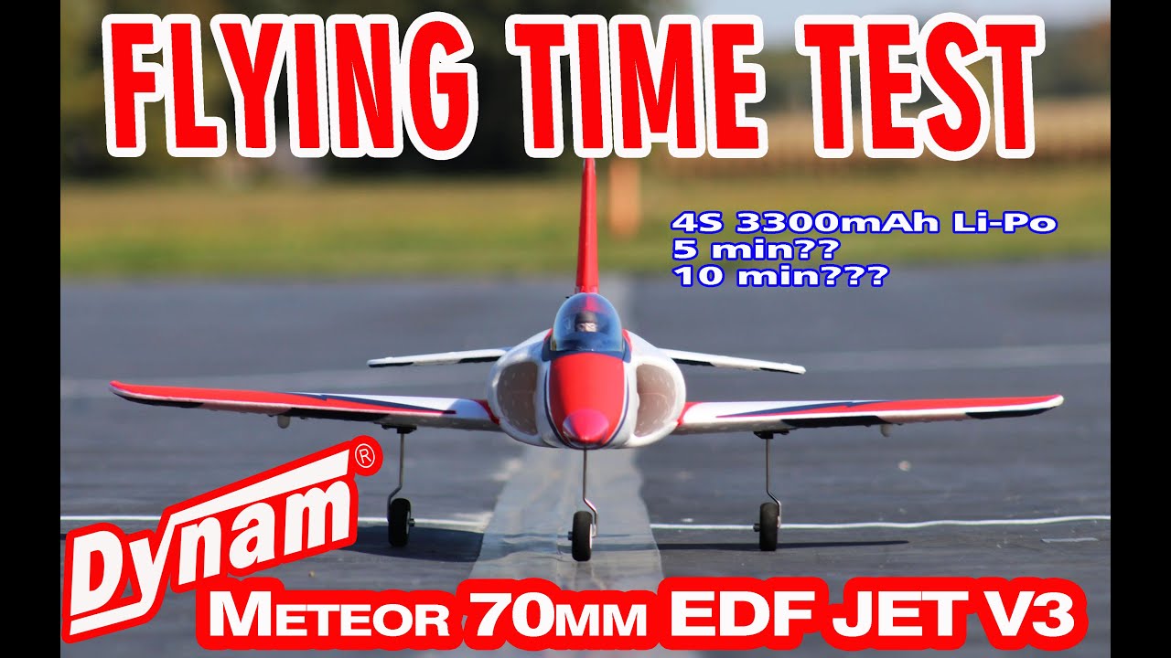 Dynam Meteor V3 Red 12-Blade 70mm EDF Jet Flying Time Test